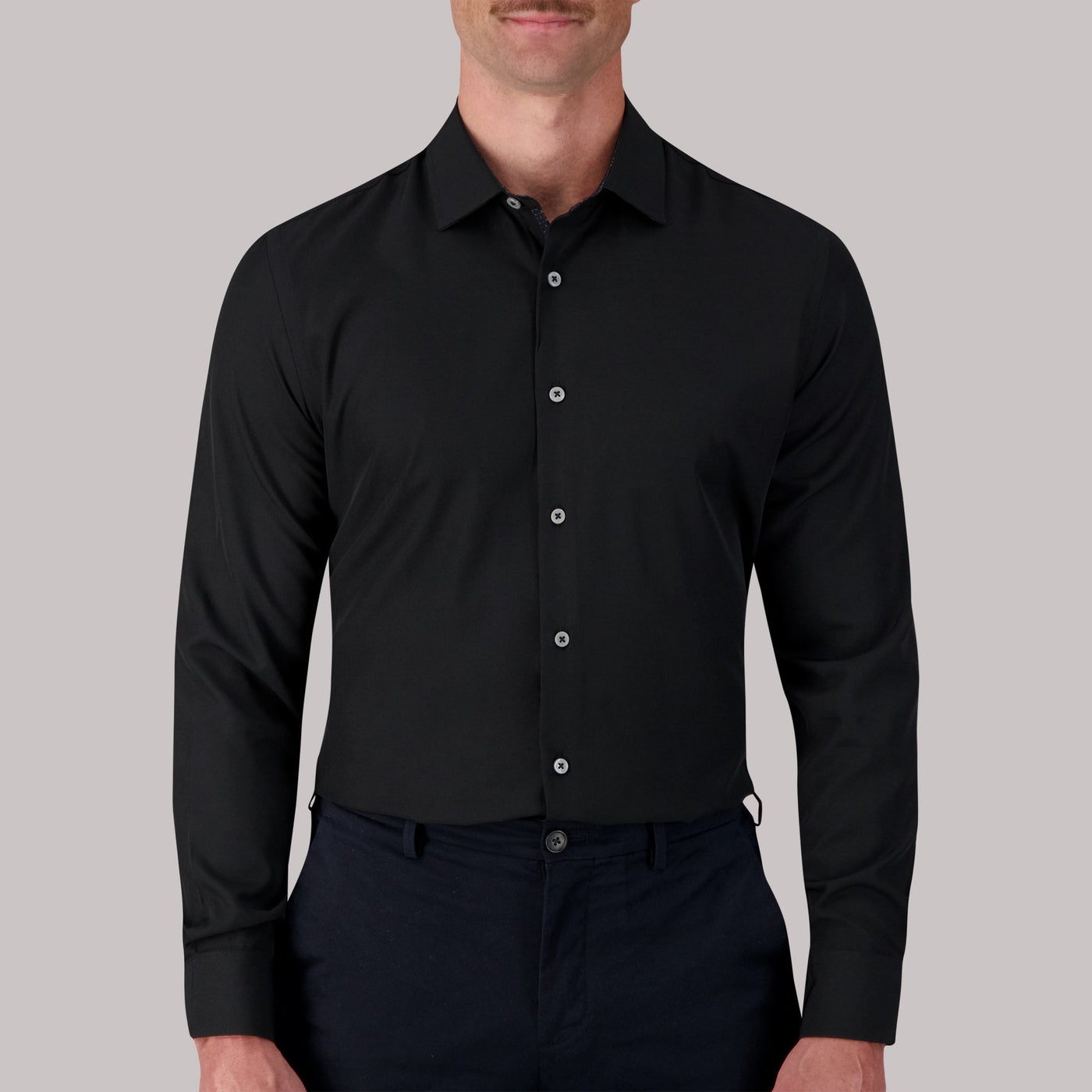4-Way Stretch Dress Shirt in Report Collection – 3-Pack Black